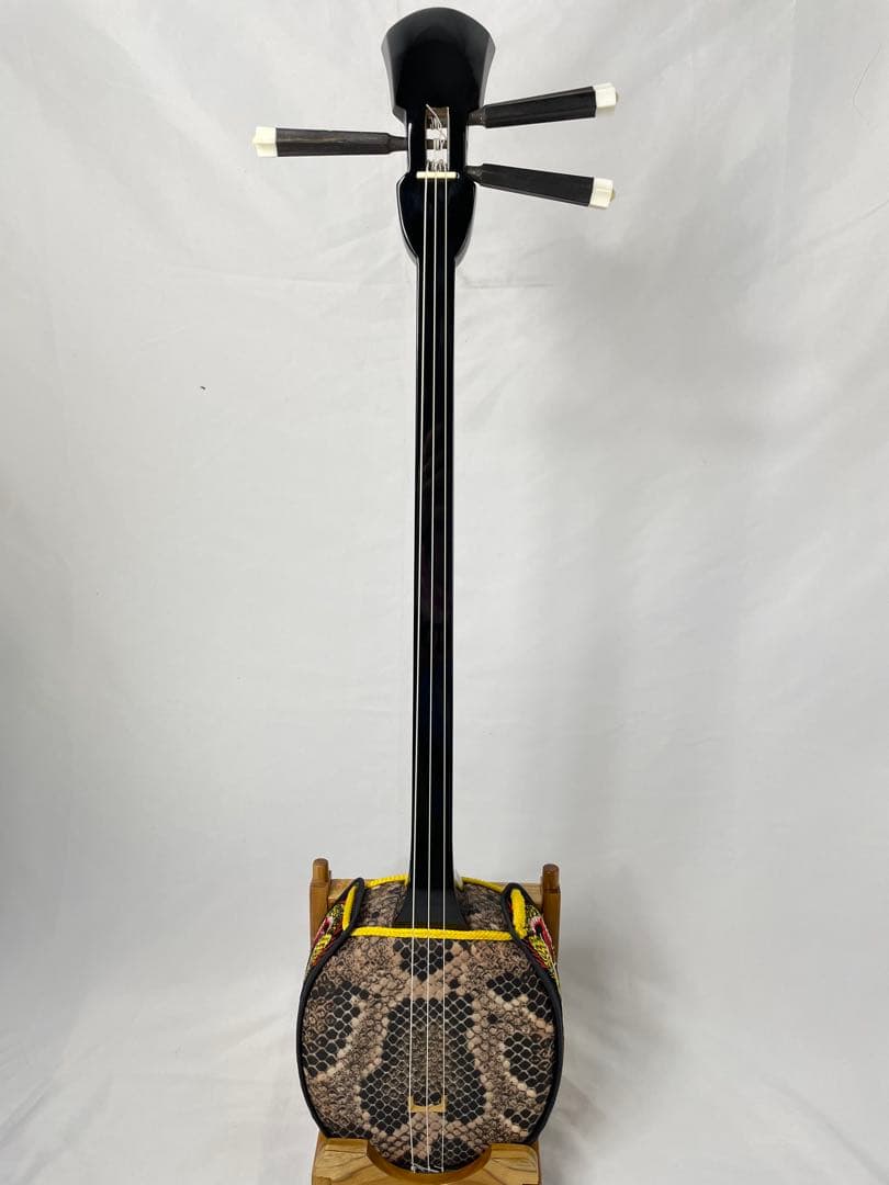 沖縄三線 南洋白木 棹 人工蛇皮