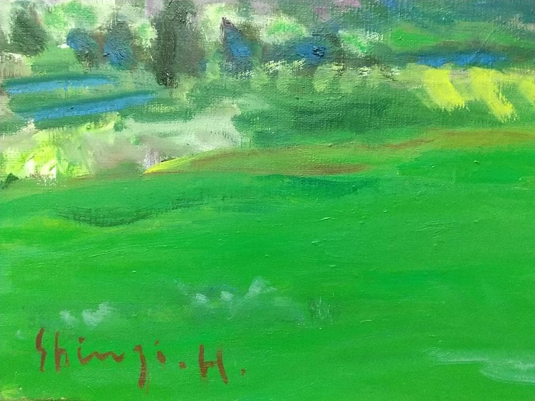 「富士と大沢崩れ」F8 油絵 絵画 油彩画 風景画 アート 富士山