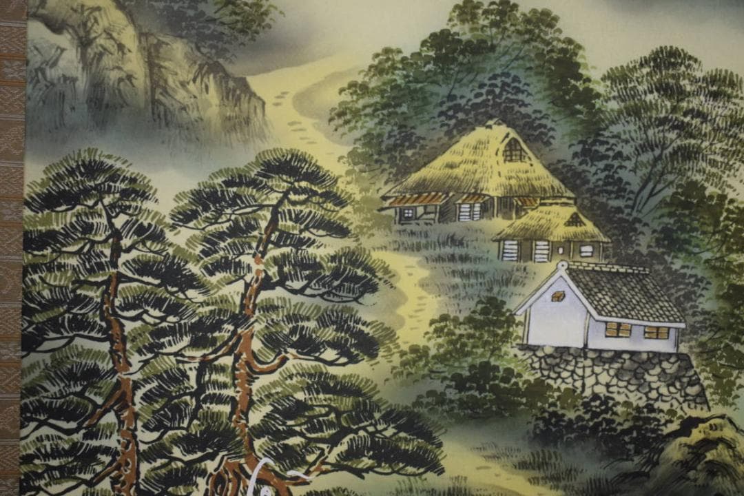 真作/契雪/富士に白蛇図/桐共箱付/布袋屋掛軸HH-446