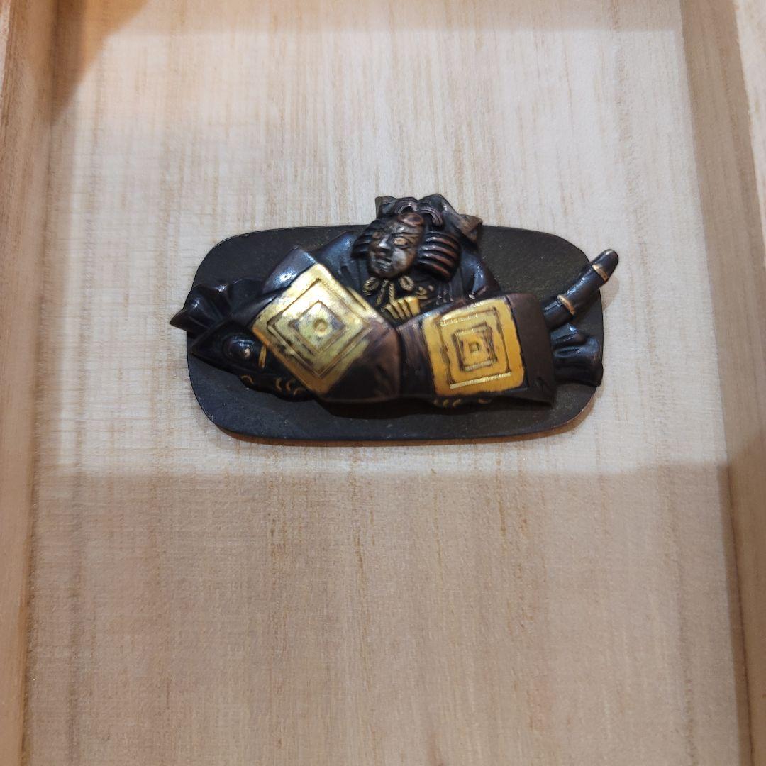 煙草入 前金具 歌舞伎 市川團十郎 【暫】目貫 彫金 金工 根付