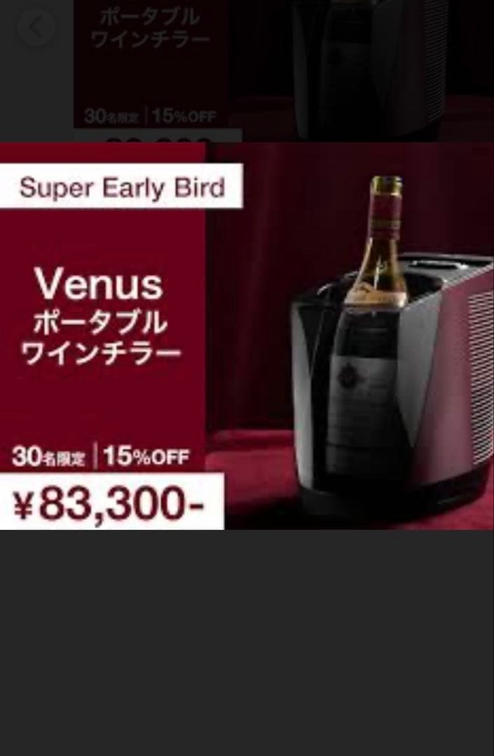 ◆美品◆オススメ◆VIVANT ワインクーラー　ブラック　アダプター付き氷不要！