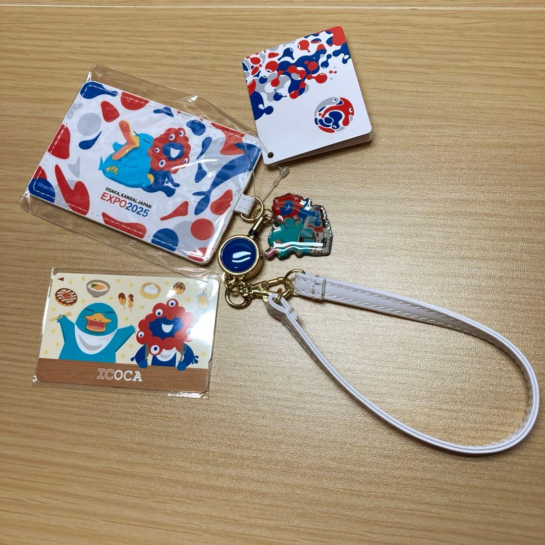 ICOCA 大阪万博 ミャクミャク イコちゃん 合皮パスケースセット