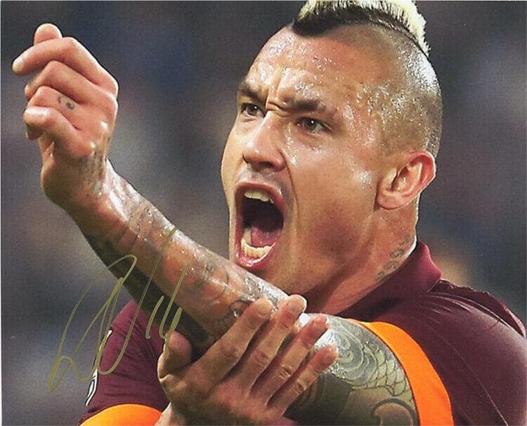 直筆サイン入り写真 ラジャ・ナインゴラン ASローマ/フレーム別/SA鑑定済