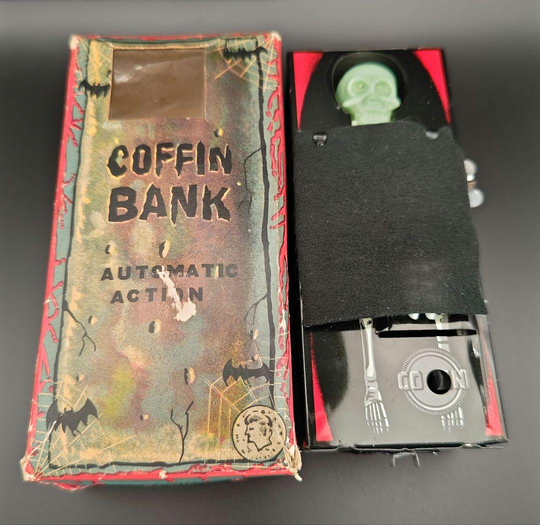 coffin bank◎automatic◎ゼンマイ式骸骨貯金箱◎激レア