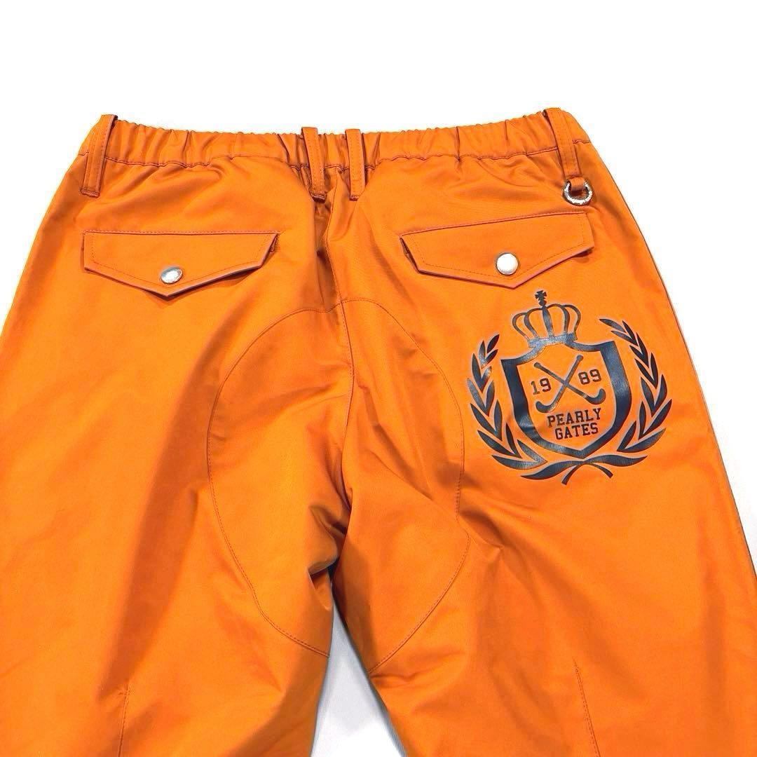 パーリーゲイツ　2/L 蓄熱　ロングパンツ　オレンジ　ウエストゴム　ドロスト
