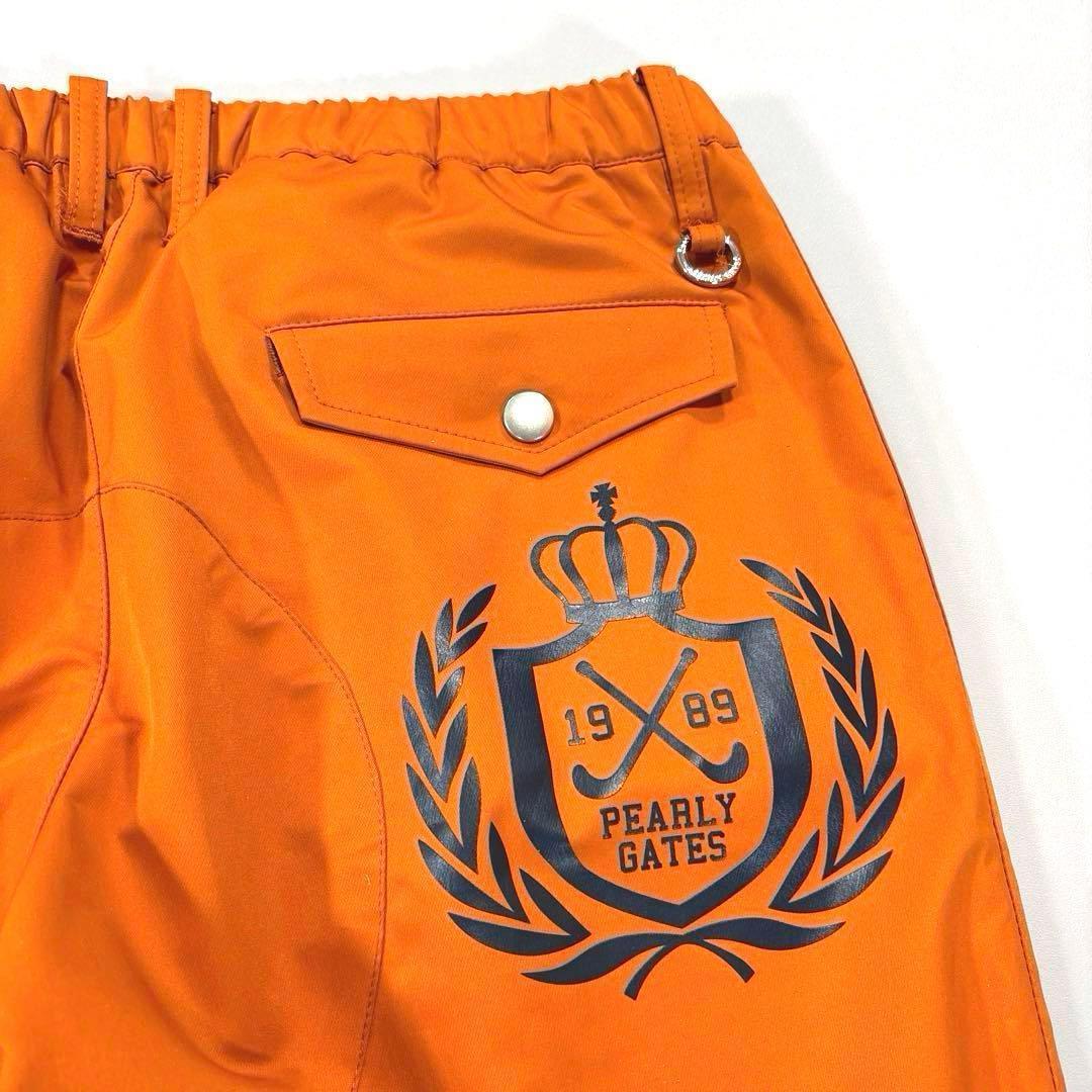 パーリーゲイツ　2/L 蓄熱　ロングパンツ　オレンジ　ウエストゴム　ドロスト