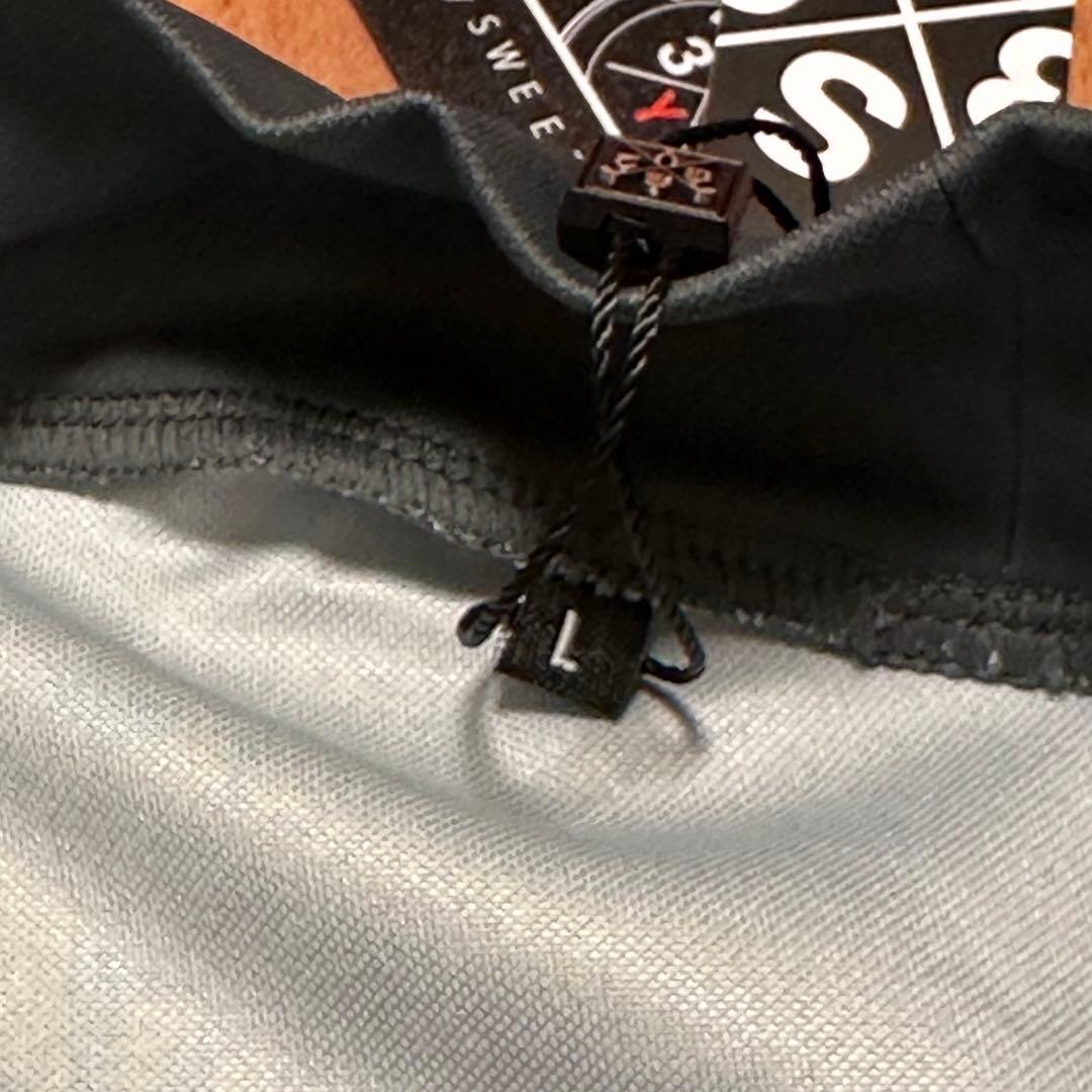 sy32 半袖　モックネック　チャコール　サイズL メンズ　半袖　シャツ　ゴルフ