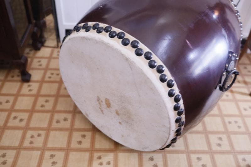 ◆特大 1尺6寸　和太鼓　長胴太鼓 胴高45cm　和楽器　打楽器　太鼓