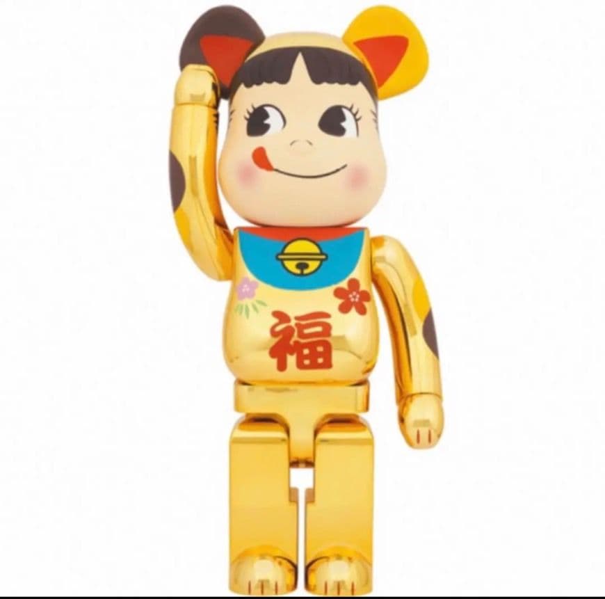 招き猫ペコちゃん　金メッキ1000%