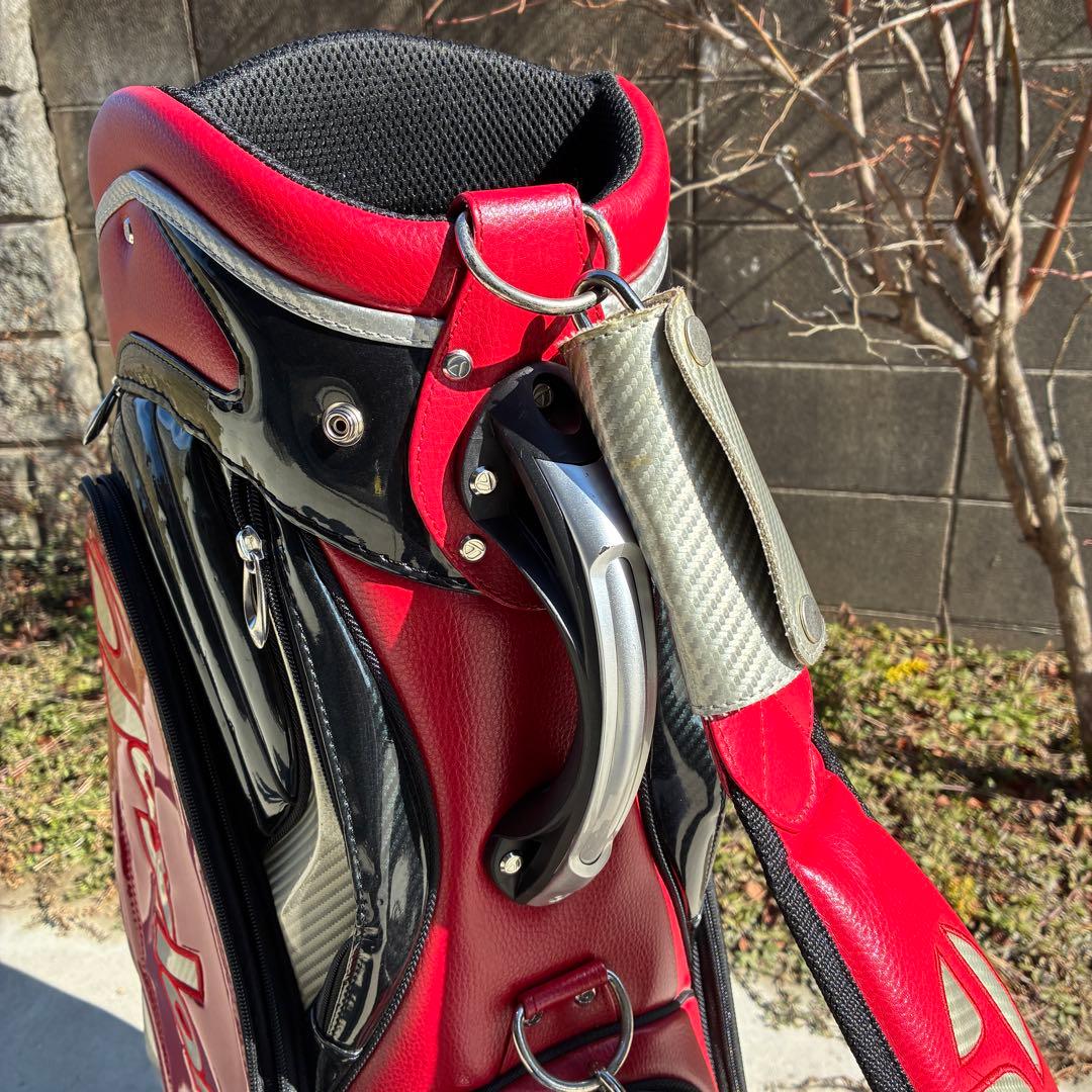 テーラーメイド TP キャディバッグ エナメル 赤 廃盤 スタッフ ツアー