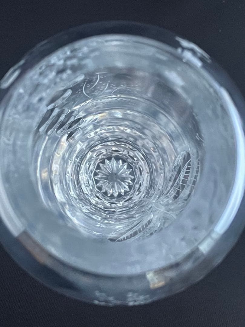 マイセンクリスタルガラス ひまわり彫刻フラワーベース