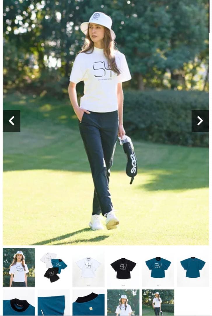 SY32 ゴルフ　レディース　半袖　ブルー　L