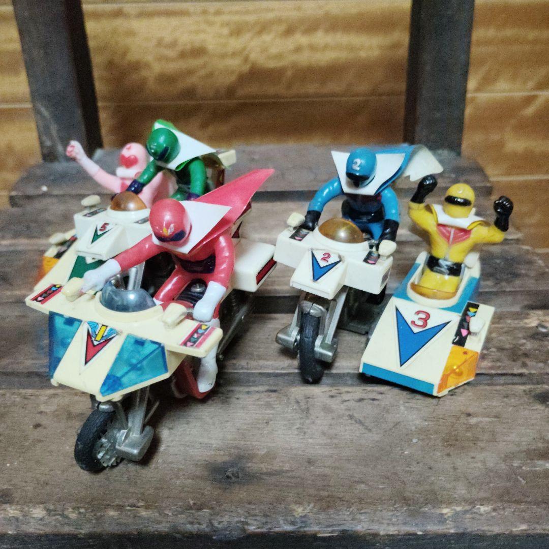 【貴重】秘密戦隊ゴレンジャー　超合金レッドブルーグリーンマシーン3体セット当時物