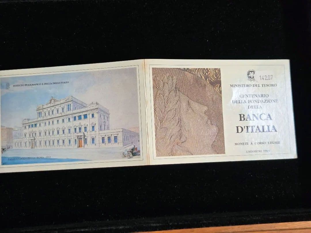 イタリア共和国　イタリア銀行創設100周年記念銀貨　3枚セット　1993