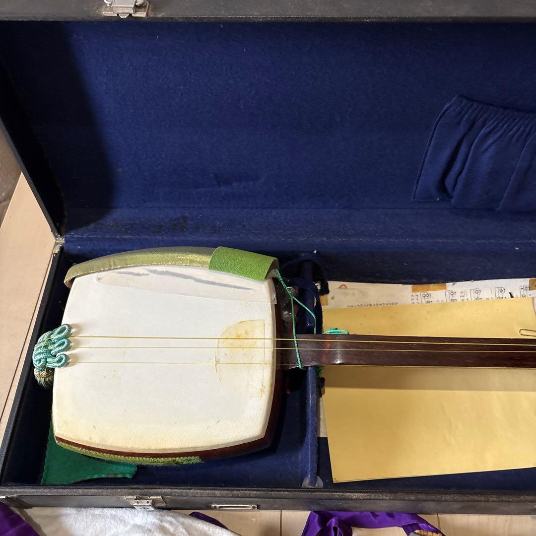 三味線　ケース付き　現状品