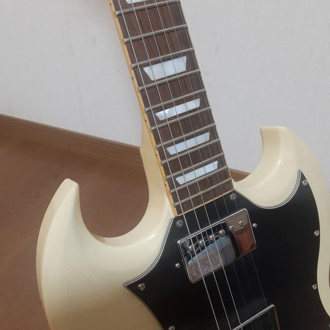 Photogenic SGスタイル エレキギター アイボリー　ケース付き
