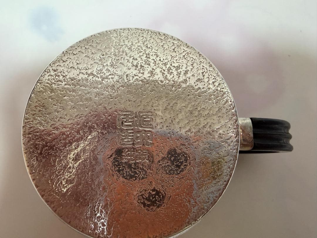 純銀製 唐草模様 急須 銀瓶 煎茶道具