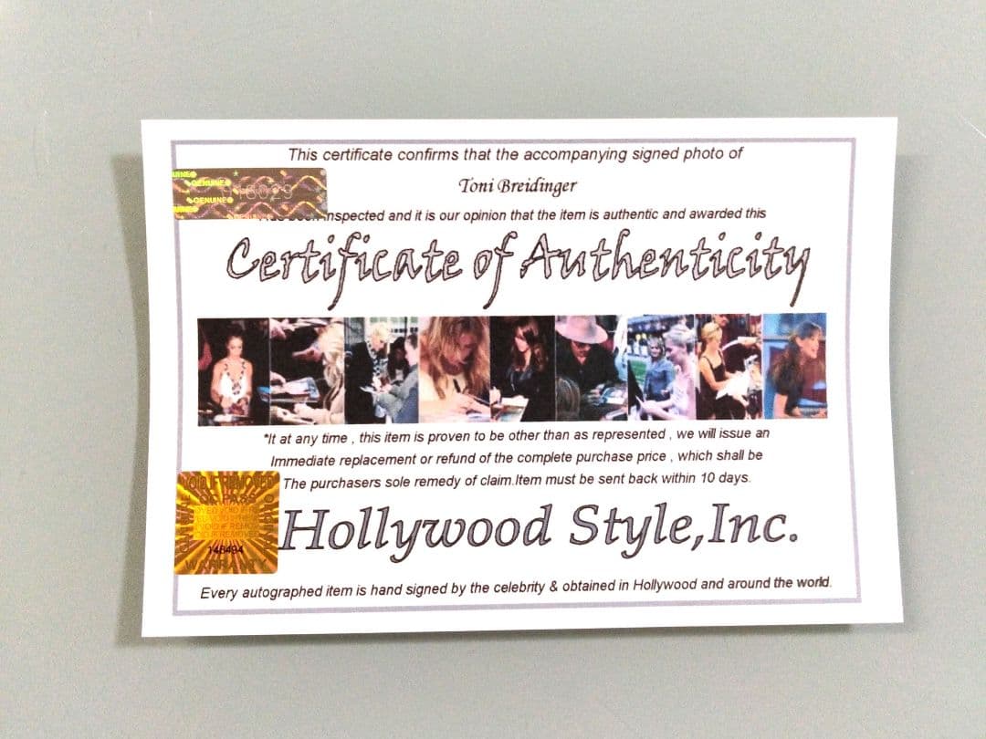 セール中…トニー・ブライディンガー直筆サイン入り2Lサイズ写真…