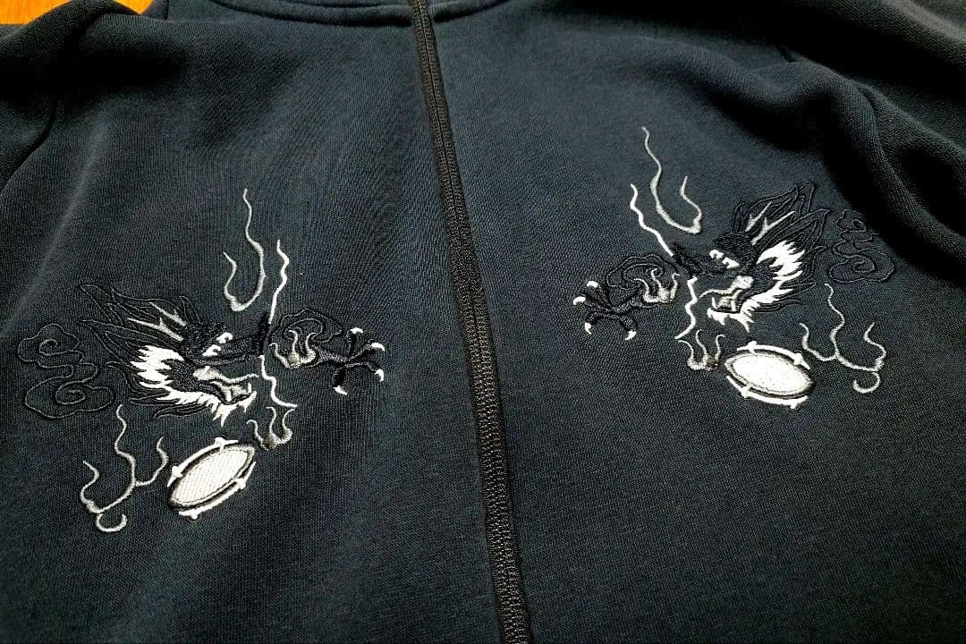 希少Lサイズ アディダス オールブラックス フード付ジャケット