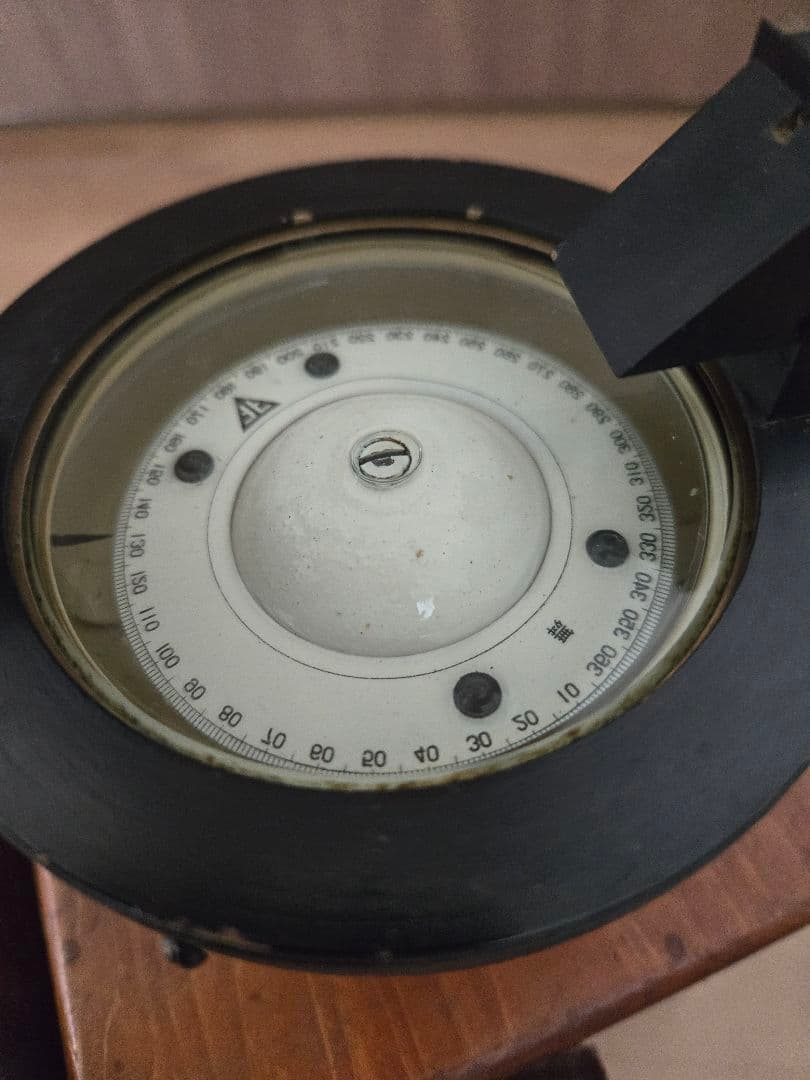 第二次大戦実物　日本海軍航空隊　自差修正羅針儀　美品　舞鶴工廠造兵部製