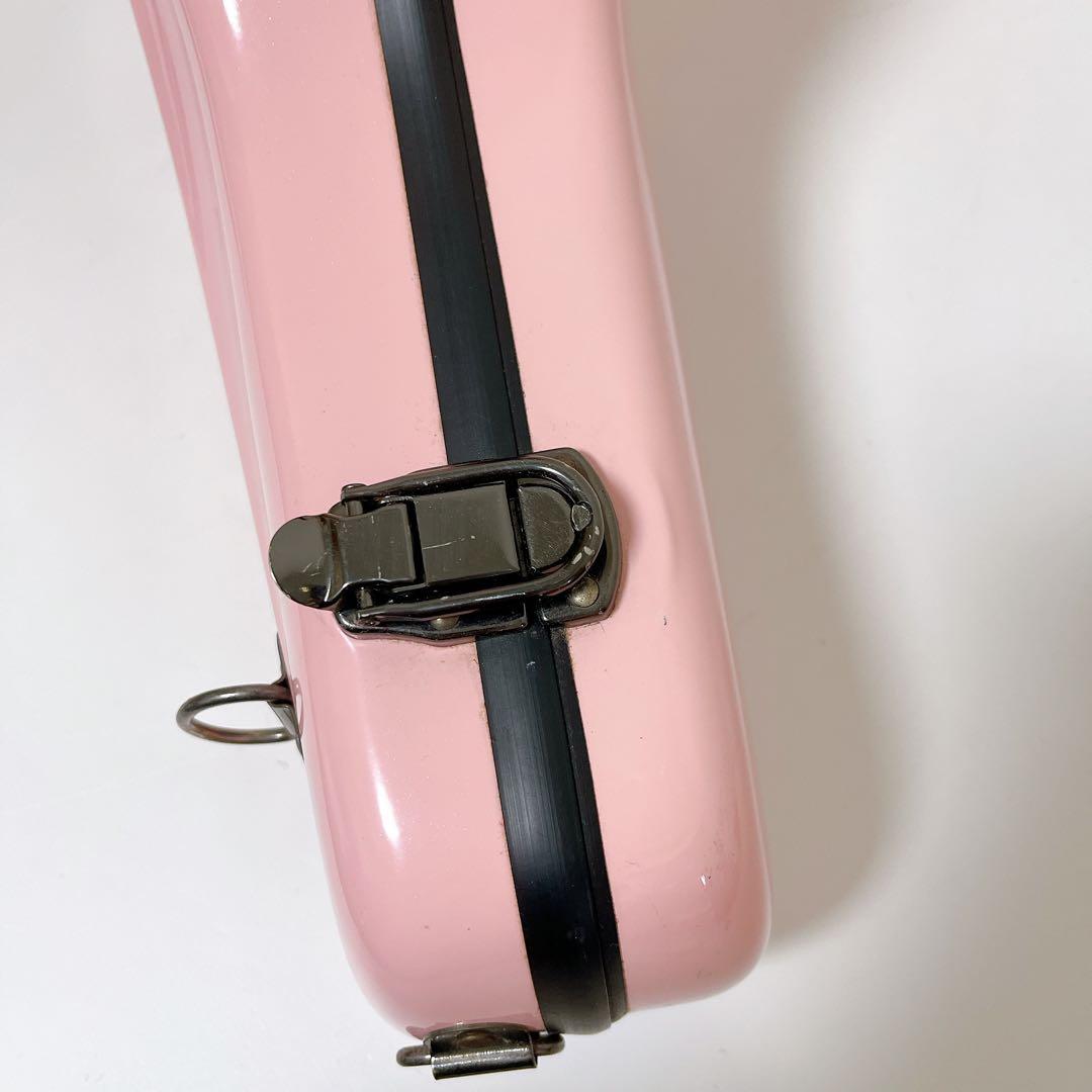 C.C.シャイニーケース　サックス　ピンク　ショルダーストラップ