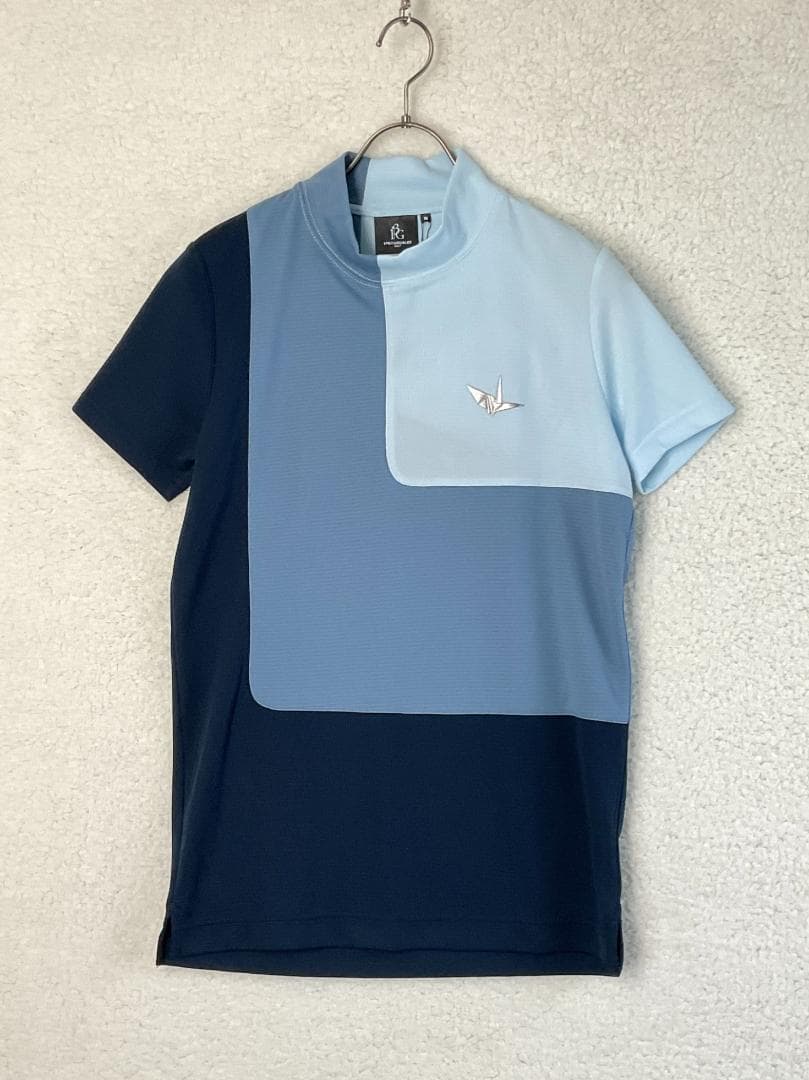 サイズS【未使用】1piu1uguale3 GOLF モックネック半袖シャツ B