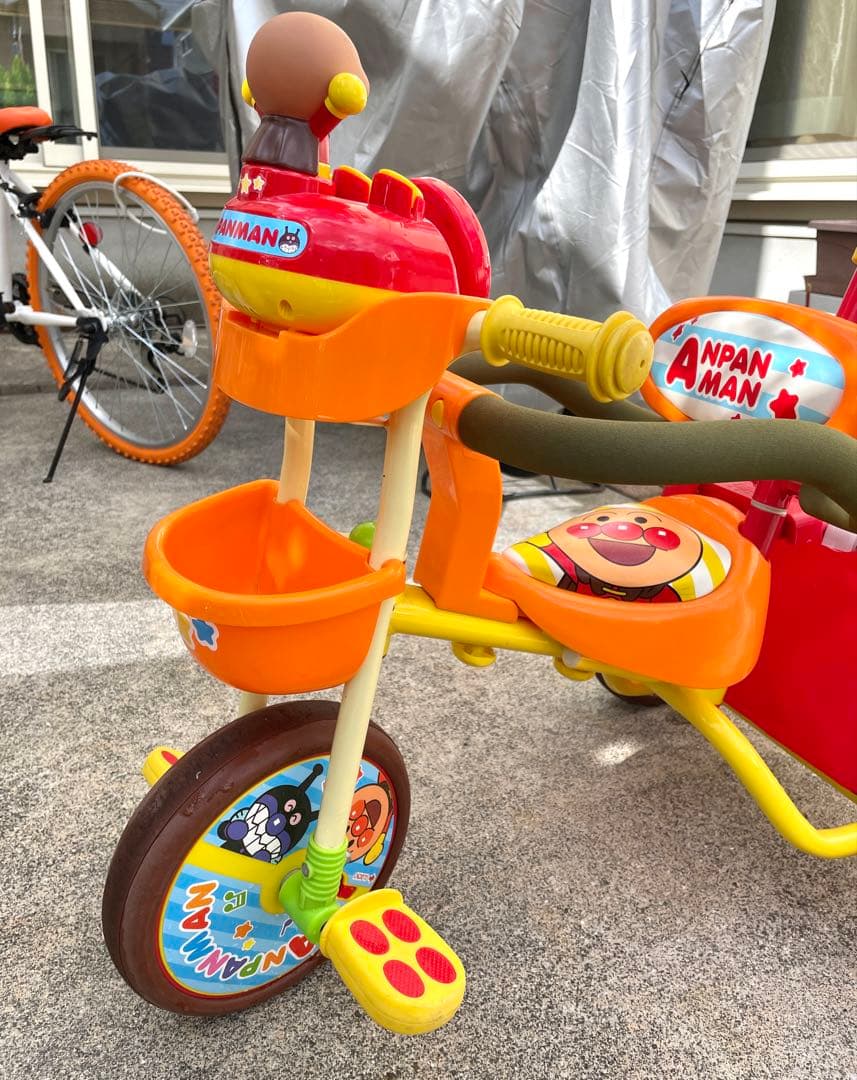 アンパンマン 三輪車 バスケット付き