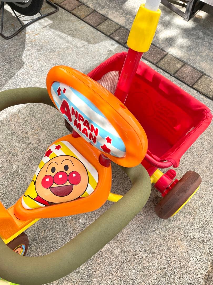アンパンマン 三輪車 バスケット付き