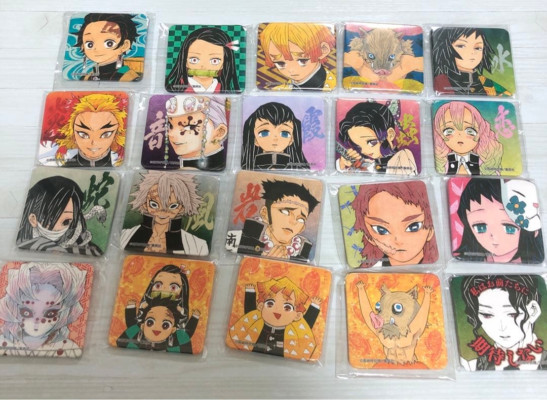 鬼滅の刃　スクエア缶バッジコレクション　アナザーカラーVer. コンプリート