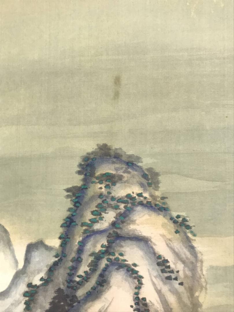 【真作】祥堂/蓬莱山図/山水図/祝事山水図/正月掛軸/掛軸/名家伝来AD-735