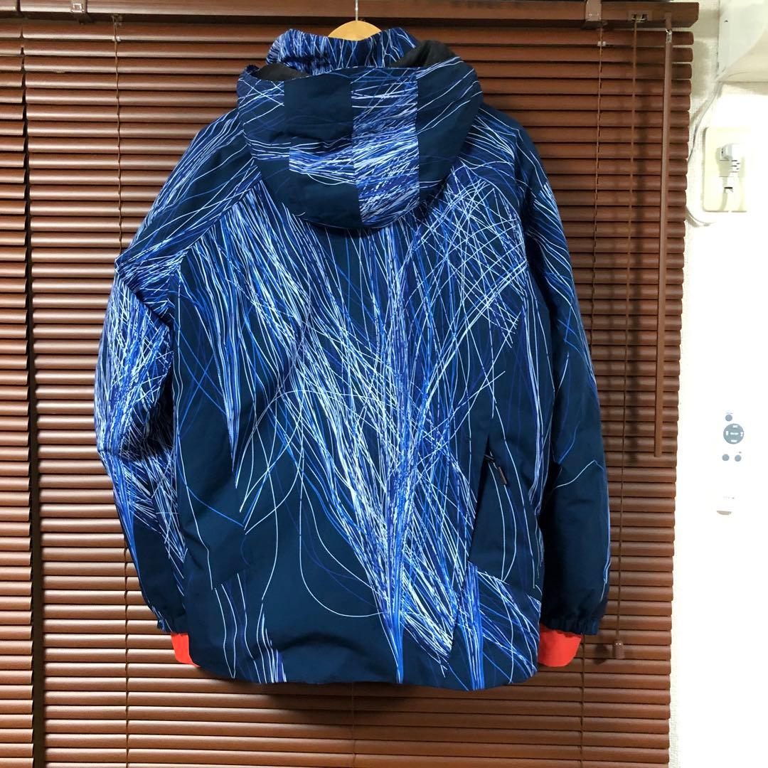 スキーウェア 男性用 ネイビー ストライプ　デサント　サイズO