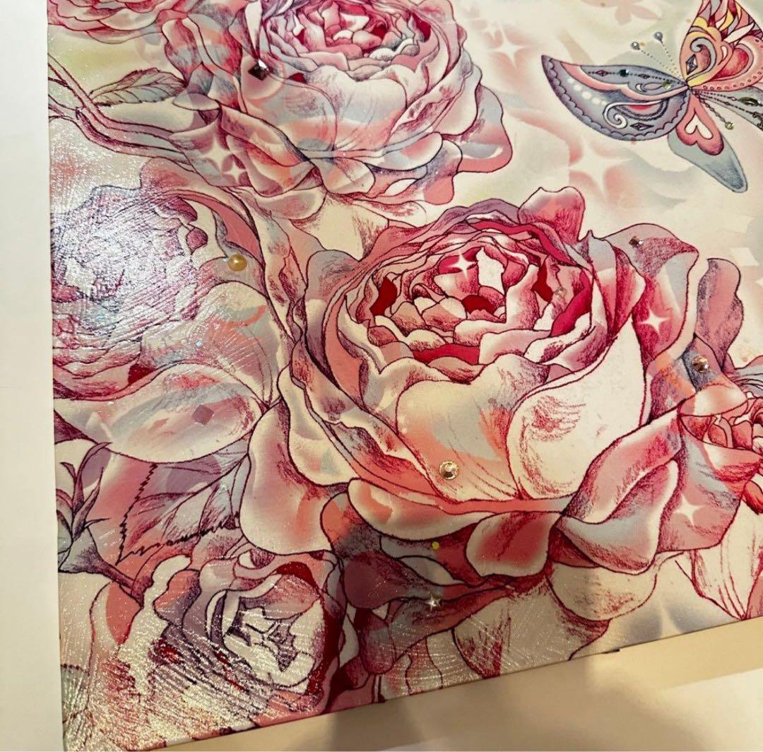 ECONECOさん キャンバスアートバタフライローズ