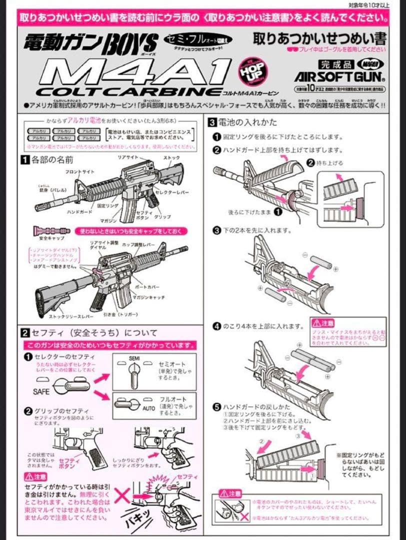 東京マルイ カスタム品　M4A1 カービン　ボーイズ　高耐久　金属ピニオンギア
