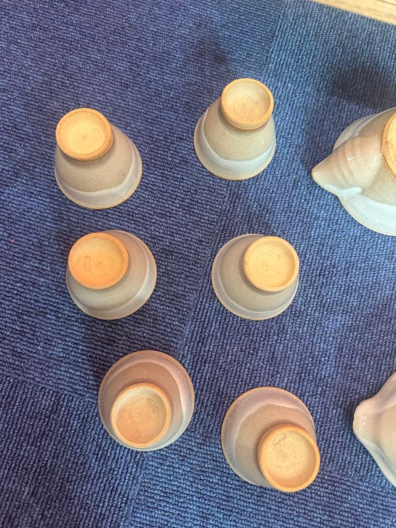 1748 萩焼　茶器セット　宝瓶1客　湯冷し1客　湯呑6客