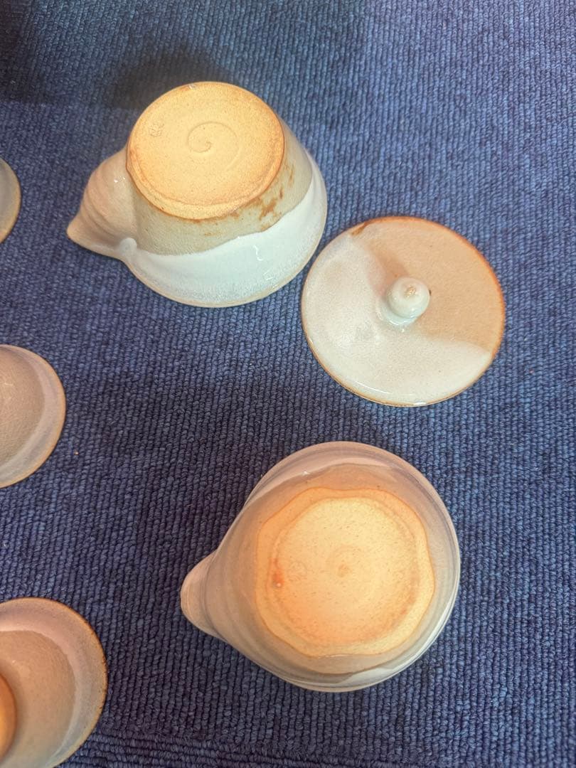 1748 萩焼　茶器セット　宝瓶1客　湯冷し1客　湯呑6客