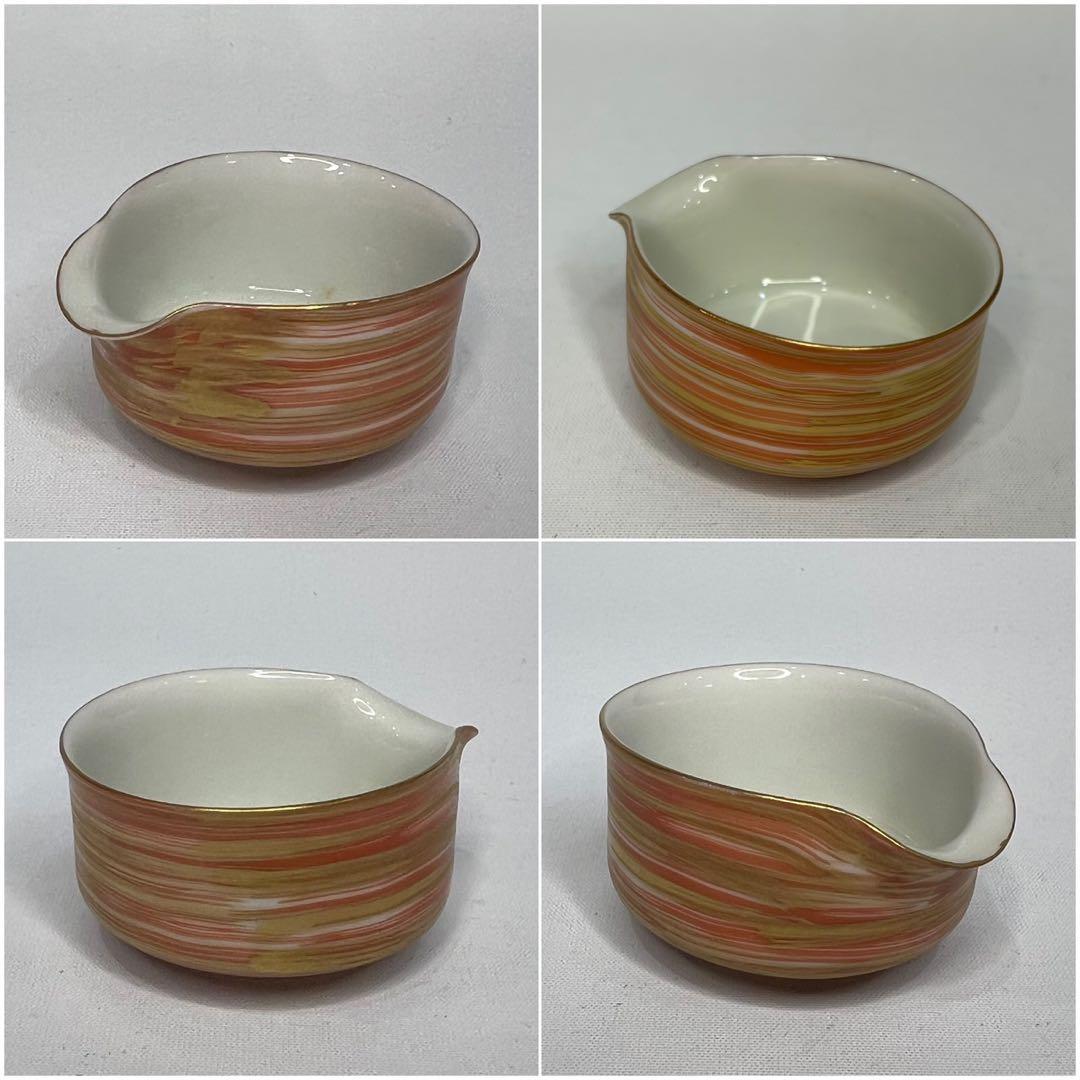 高野清鳳 暁 玉露茶器 慈光識 萬国博 赤絵金彩 朱刷毛目 煎茶器揃 煎茶道具