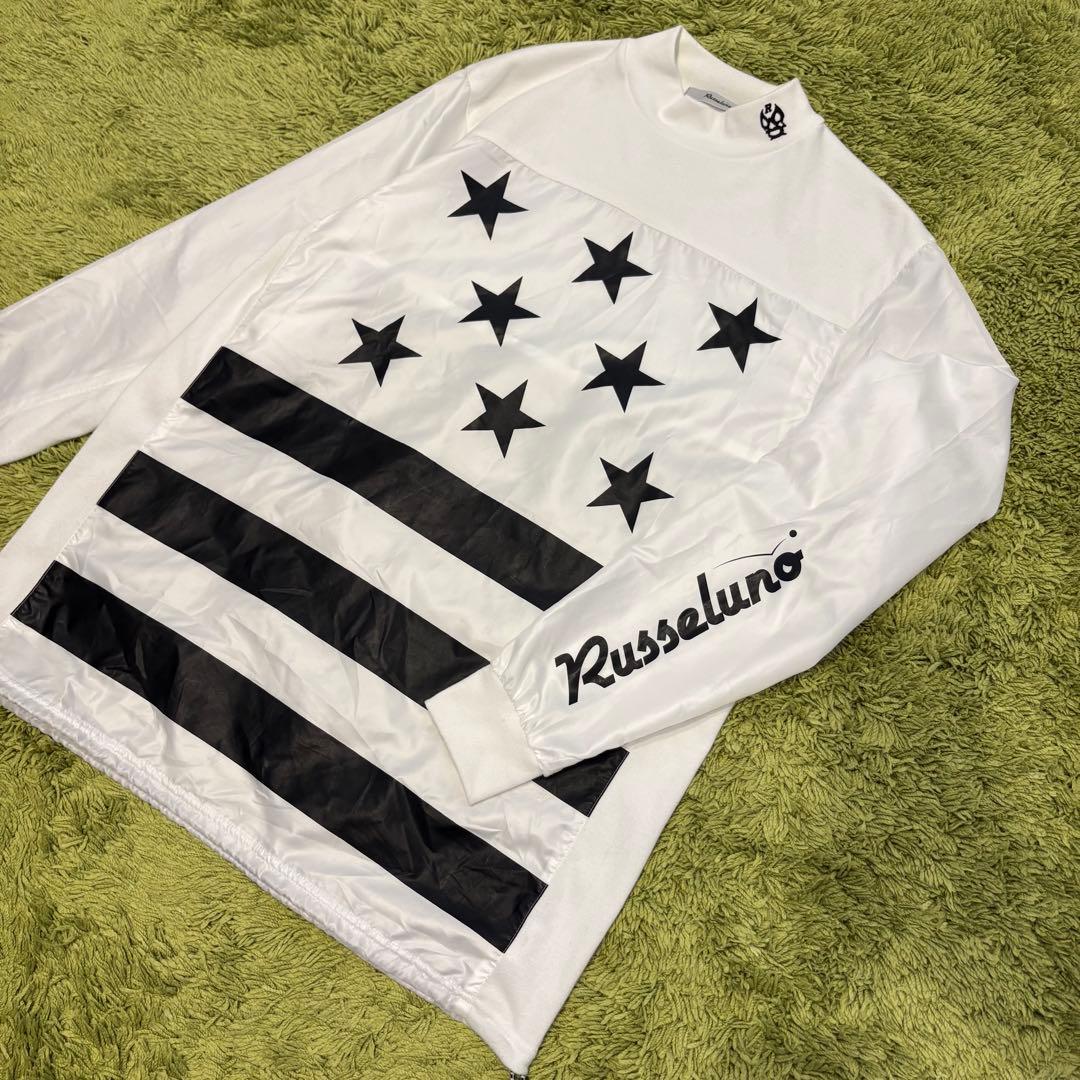 RUSSELUNO ラッセルノ 長袖モックネック ナイロン切替 長袖Tシャツ 5