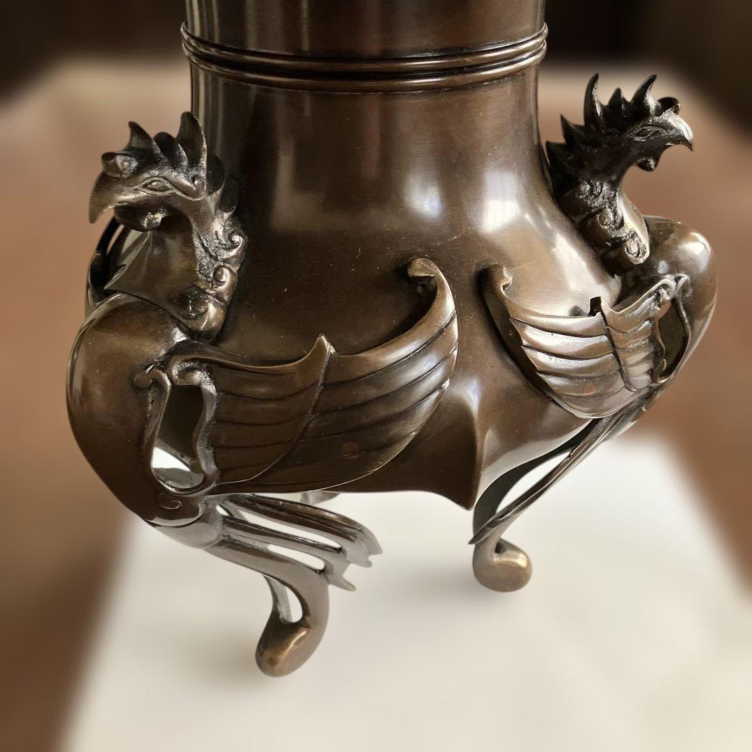 茶道具・花器花瓶　薄端・鳳凰足　ビンテージ　古道具(蔵出し骨董品)