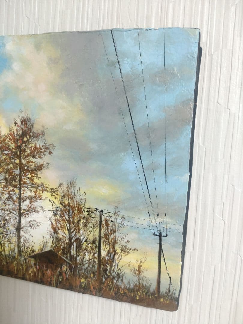 秋の十勝【油絵】士幌の秋【1点物の原画】作者サイン入り◆F3号サイズ