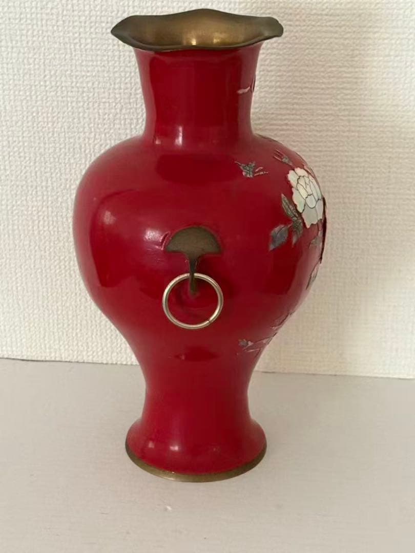 中国銅製工芸螺鈿細工 花瓶 花器 花入唐物 骨董 置物