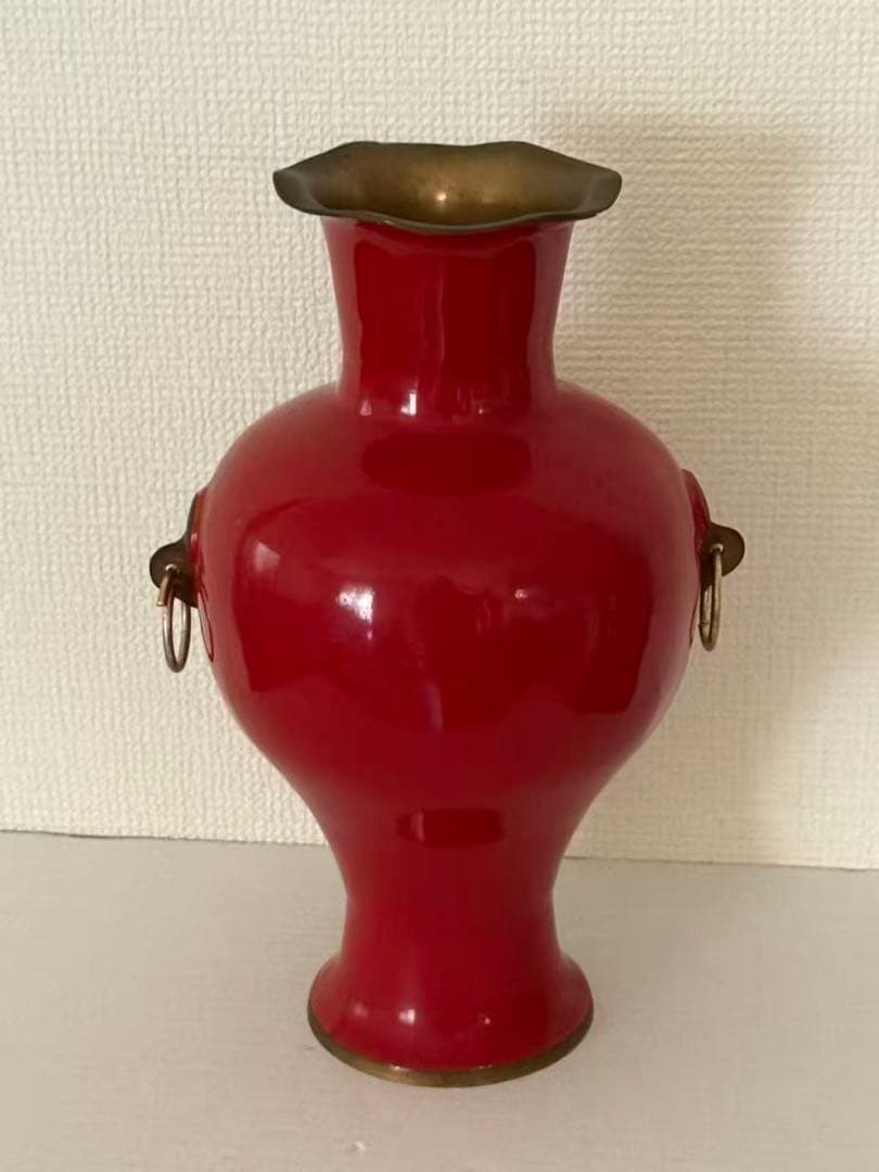 中国銅製工芸螺鈿細工 花瓶 花器 花入唐物 骨董 置物