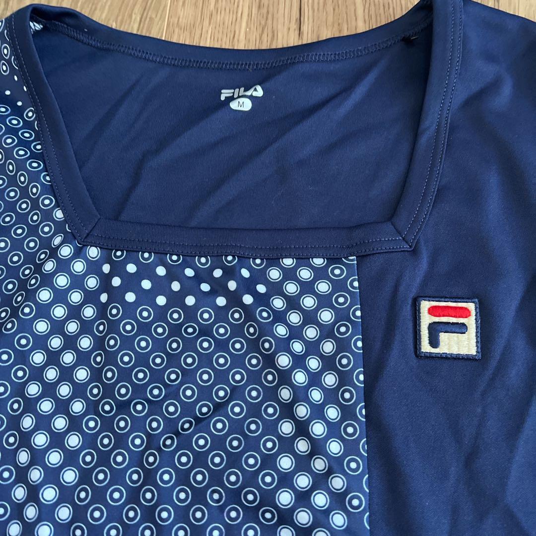 FILA ネイビー ドット柄 テニスウェアセット　美品