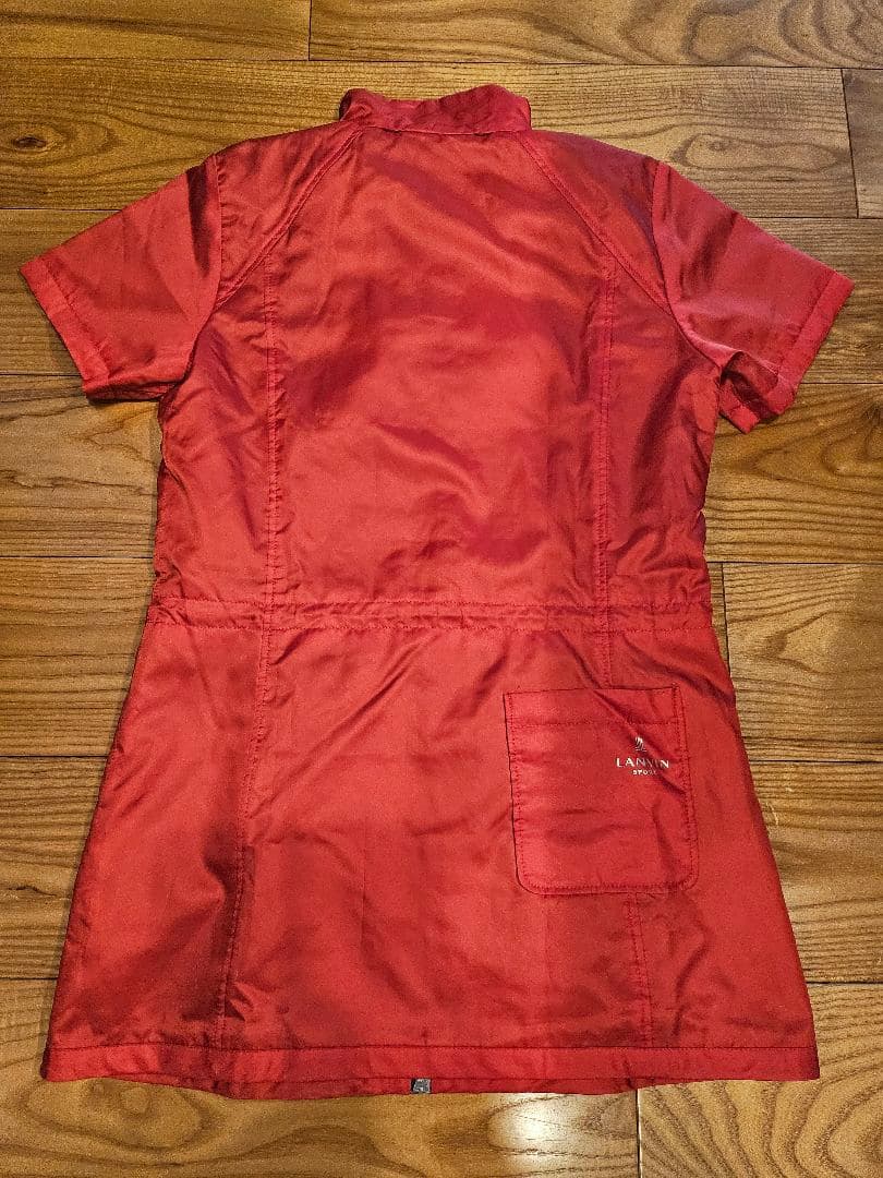 美品　LANVINランバンスポーツ　2ウェイ　防寒ゴルフ アウターウェア レッド