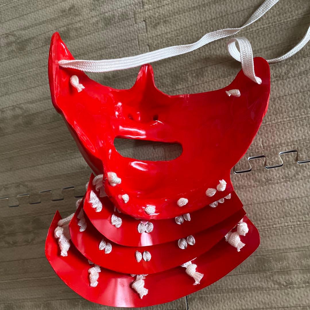 【着用可能】手作り　武具　鎧兜　甲冑　等身大　半頬　面頬　mempo 兜