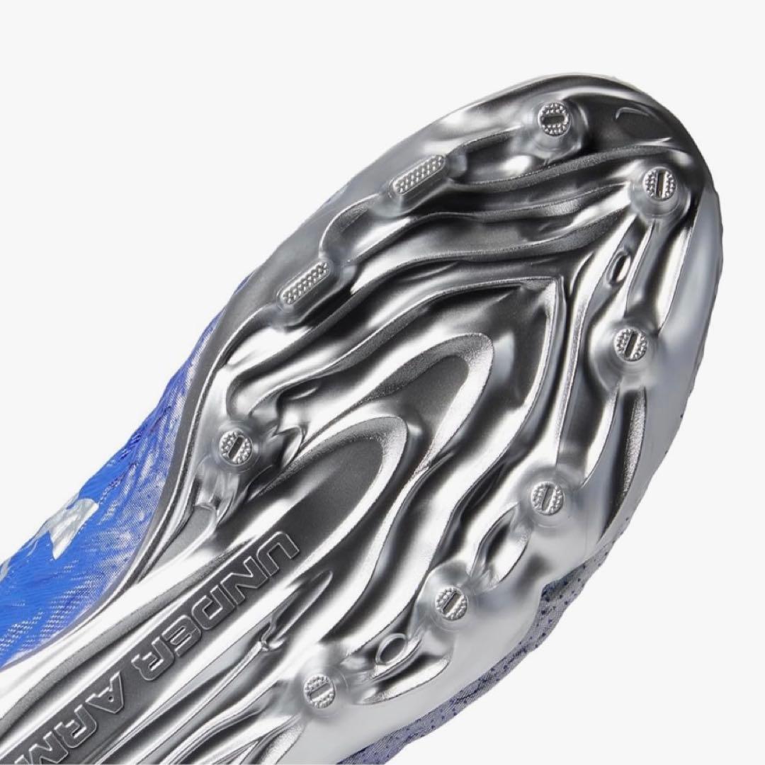 アンダーアーマー 28.5 スポットライト アメフト スパイク シューズ 青 靴