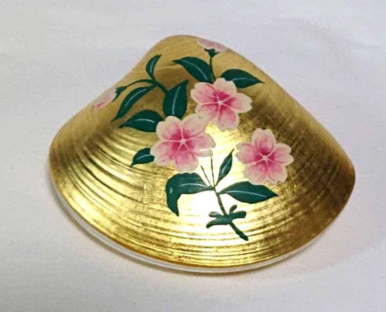 中村宗悦金蒔絵貝合せ香合 木箱付きA408