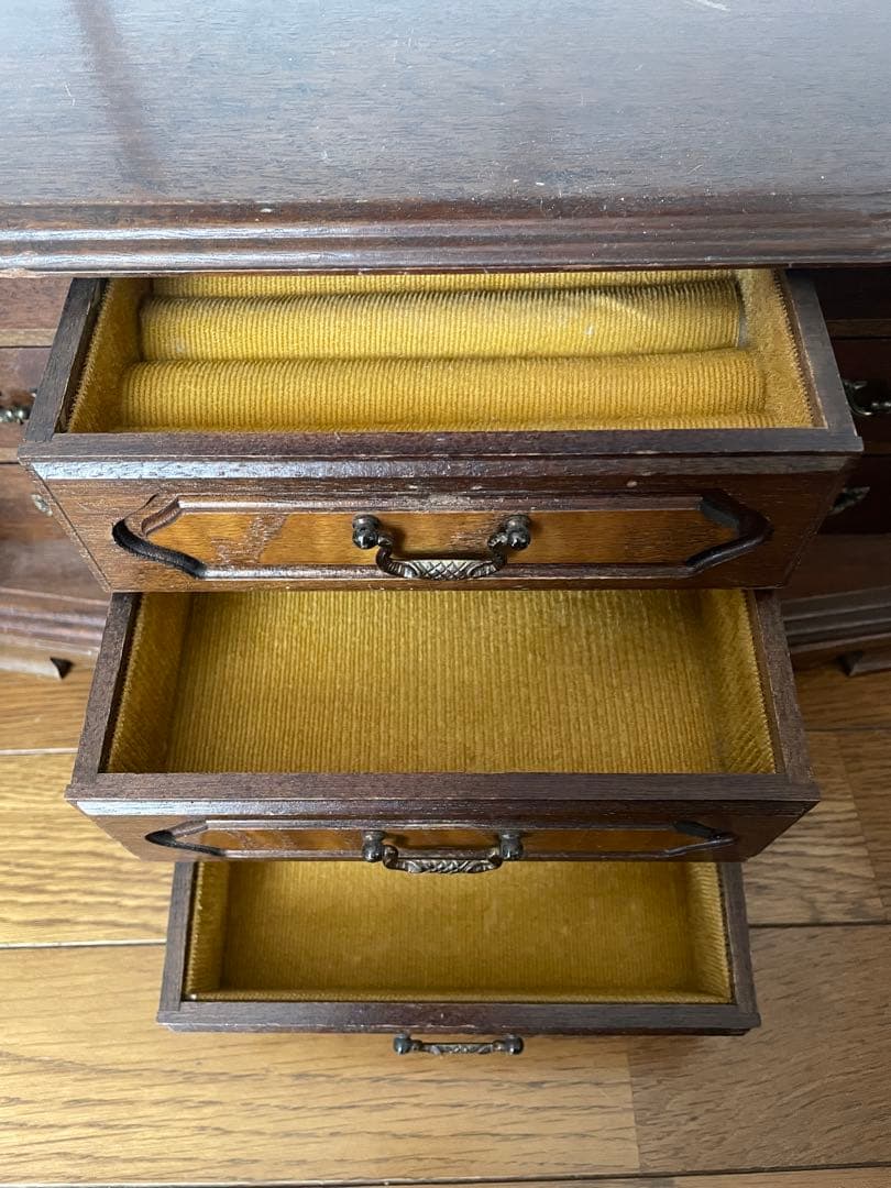 アンティーク ウッド アクセサリーボックス 昭和