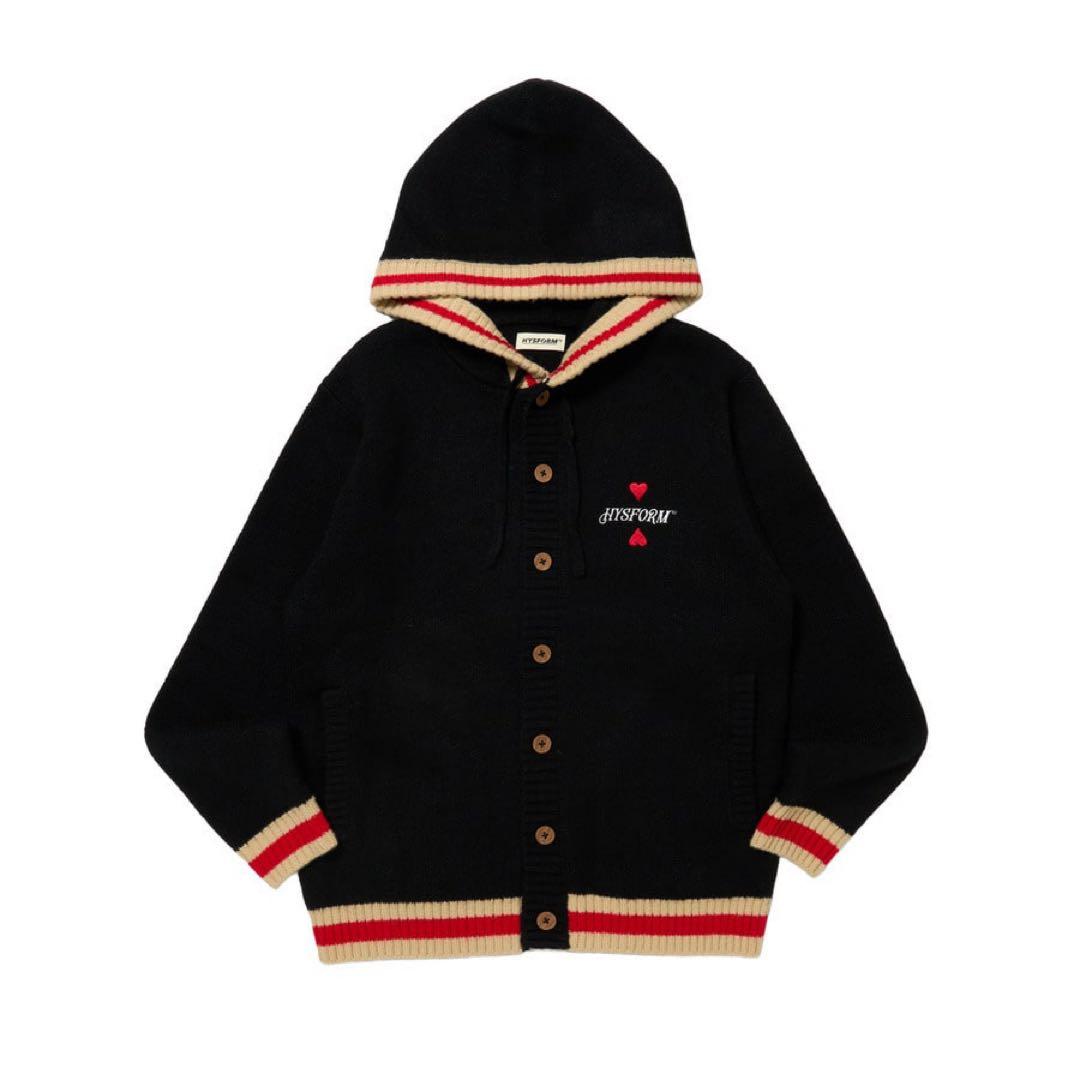 ミュージシャン HYSFORM KNIT BUTTON HOODIE