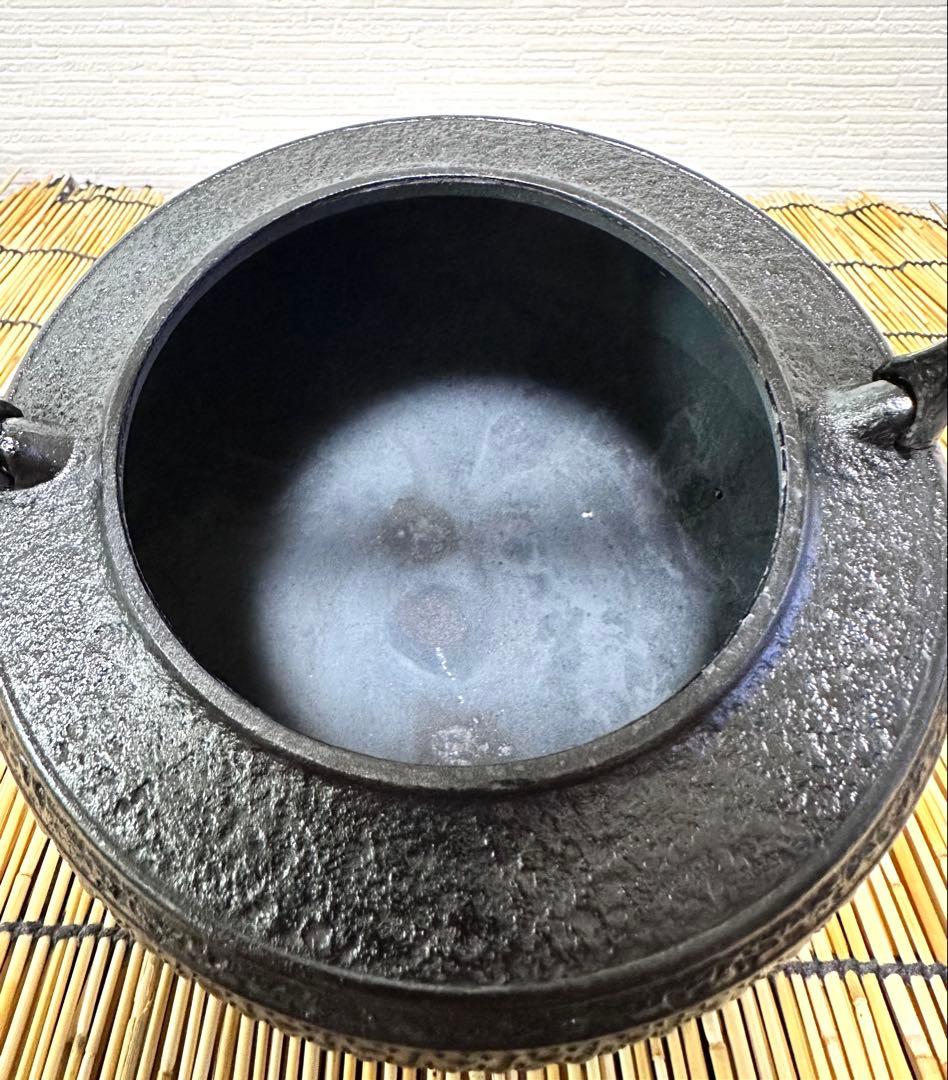 新品、供箱等付属品付 南部岩鋳四代目清末作 丸型肩付亀甲 ♡様売約済み