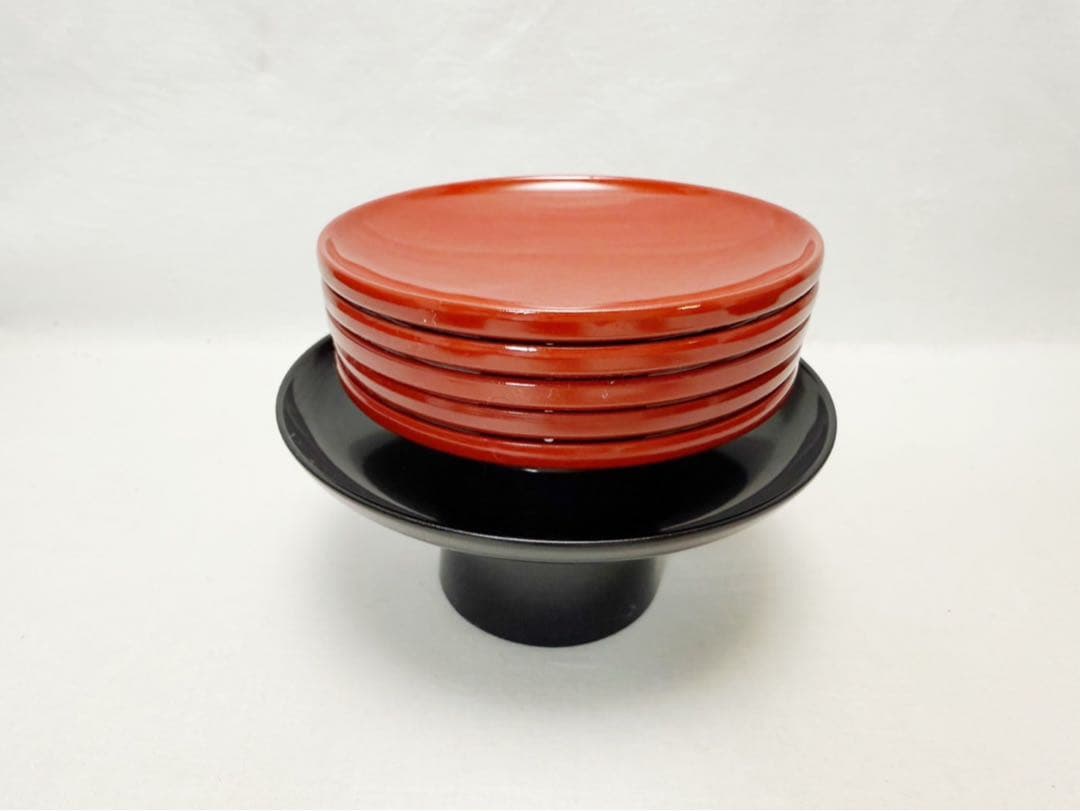 ほぼ未使用 塗師 久世宗春造 懐石道具一揃揃 木製黒真塗 五客揃 共箱